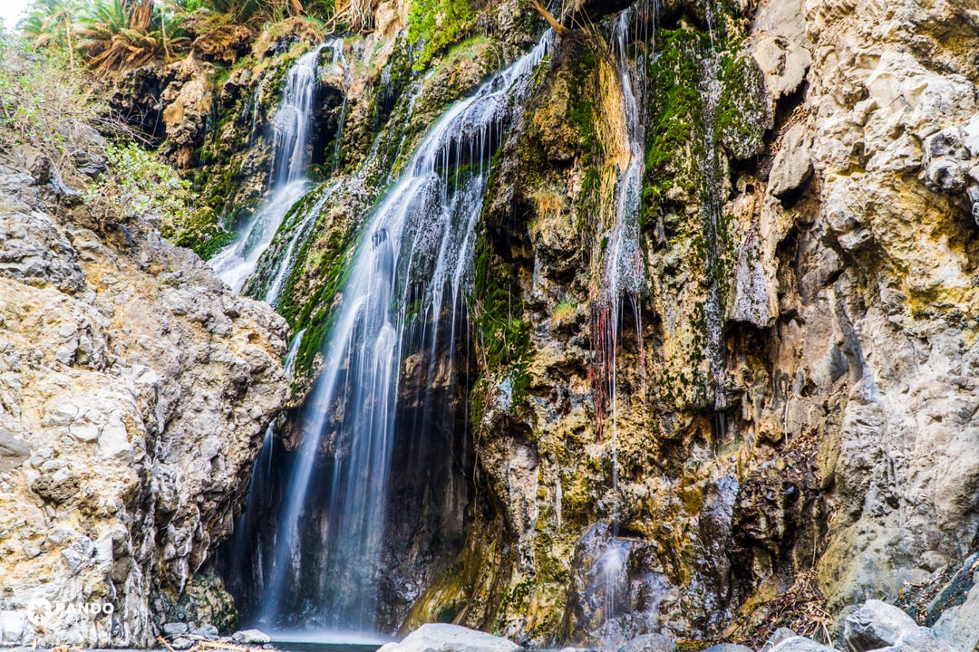 Ngaresero Waterfall near Engare Sero, an oasis close to Lake Natron, Tanzania.
